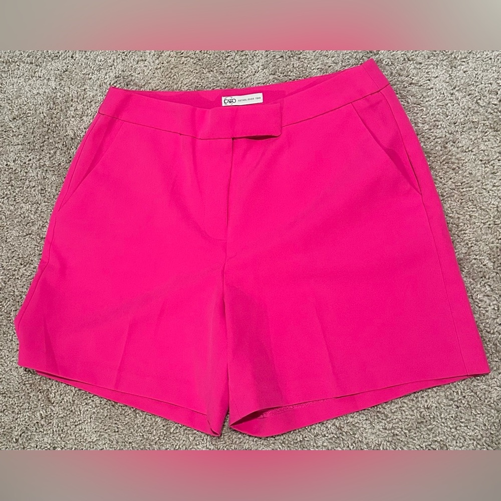 CATO Women’s Size 10 Hot Pink Shorts NWT Flat Front 5 In Inseam